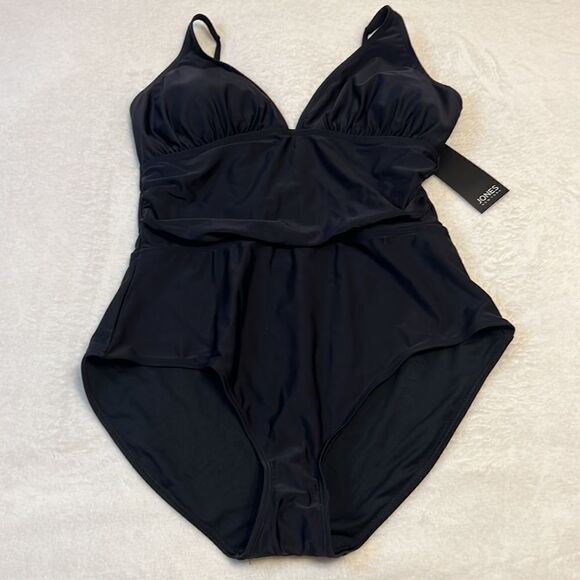 NWT Jones New York Slimming One Piece Swimsuit - Size XL - Picture 2 of 12